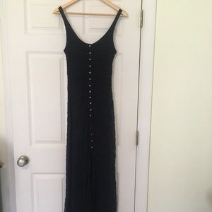 Navy Blue Lace Maxi Dress